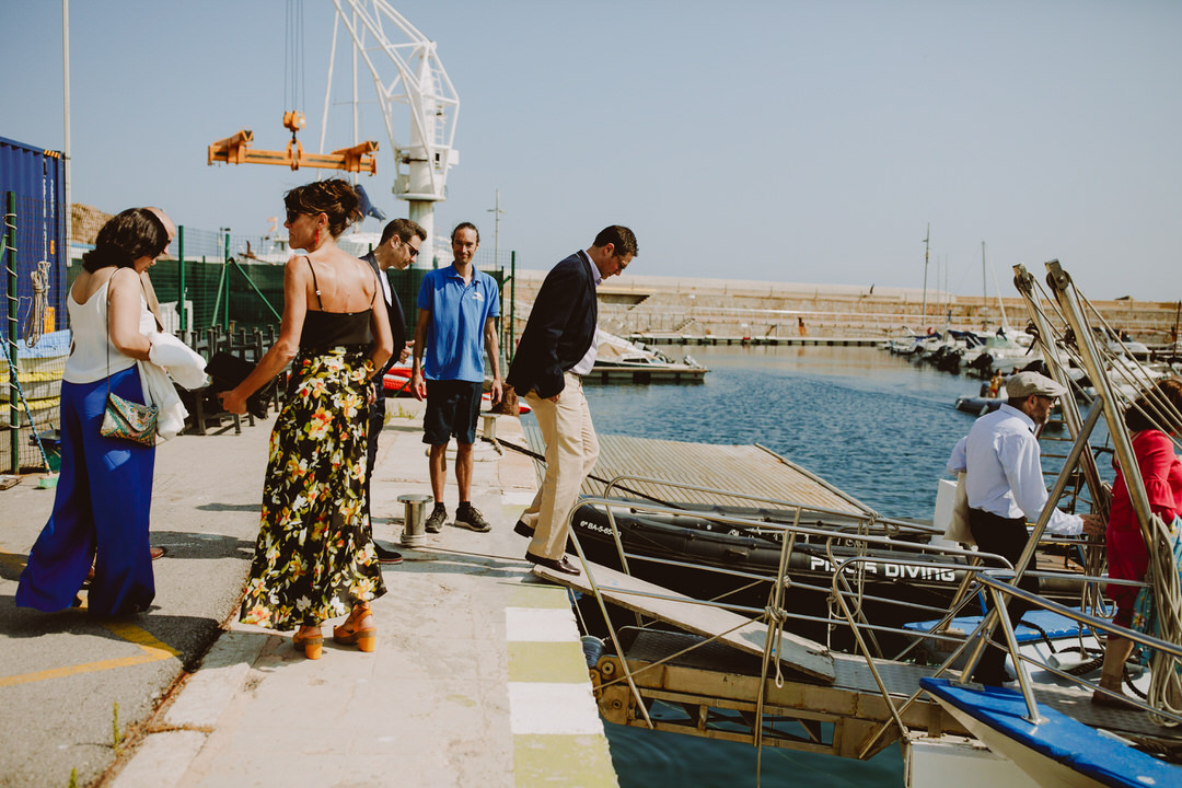 boda barco mediterraneo
