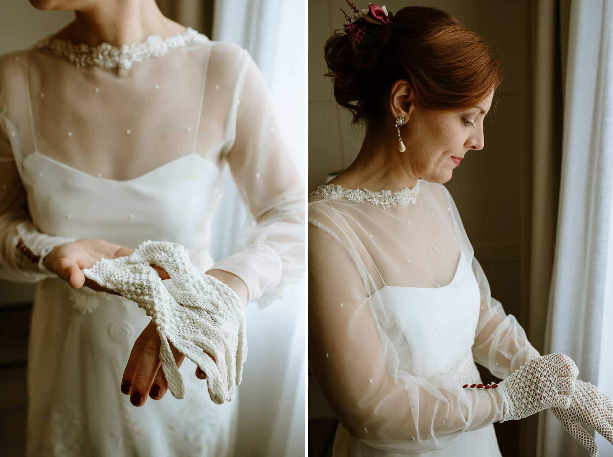 vestido de novia de invierno