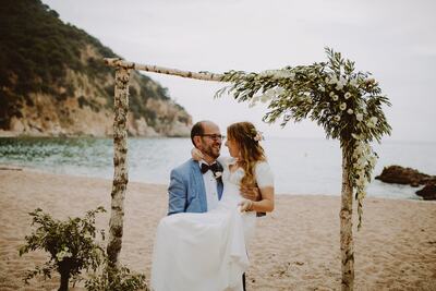 fotógrafo de boda en la playa costa brava